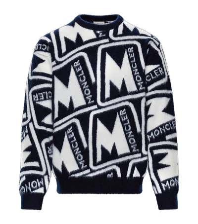 Shop Moncler Jacquard Wool Sweater