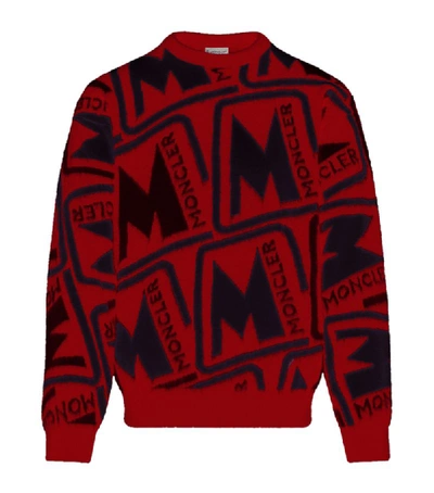 Shop Moncler Jacquard Wool Sweater
