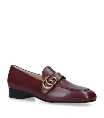 Shop Gucci Leather Marmont Loafers