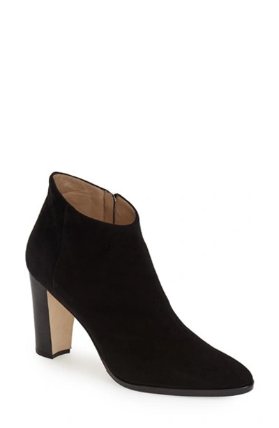 Shop Manolo Blahnik 'brusta' Almond Toe Ankle Boot (women) In Black Suede