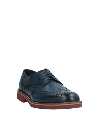 Shop A.testoni Lace-up Shoes In Dark Blue