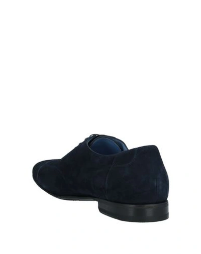 Shop A.testoni Laced Shoes In Dark Blue