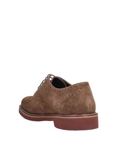 Shop A.testoni Lace-up Shoes In Camel