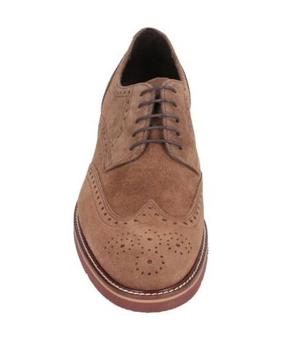 Shop A.testoni Lace-up Shoes In Camel