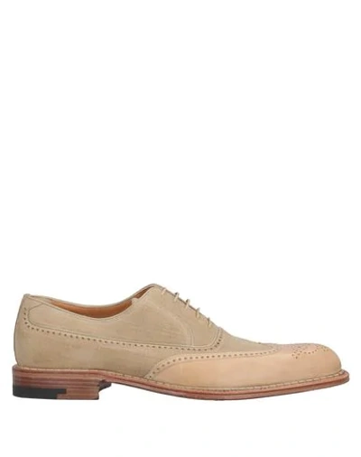 Shop A.testoni Lace-up Shoes In Sand