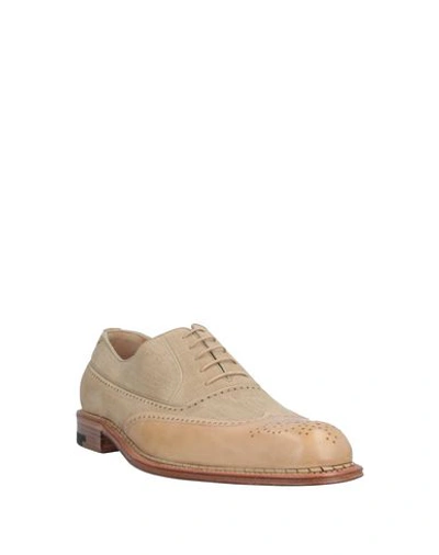 Shop A.testoni Lace-up Shoes In Sand