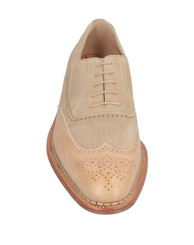 Shop A.testoni Lace-up Shoes In Sand