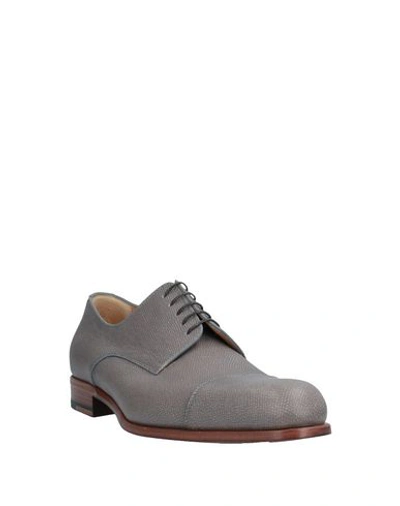 Shop A.testoni Laced Shoes In Grey