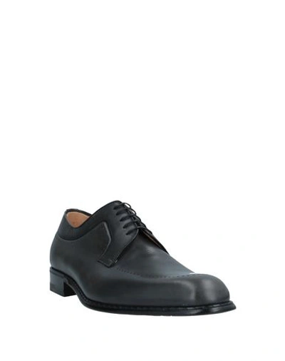 Shop A.testoni Lace-up Shoes In Steel Grey