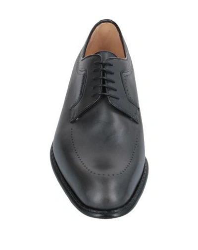 Shop A.testoni Lace-up Shoes In Steel Grey