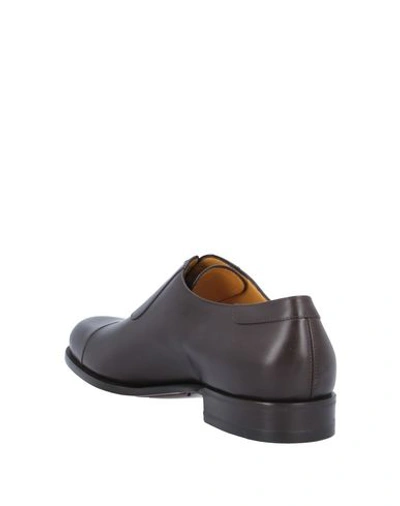 Shop A.testoni A. Testoni Man Lace-up Shoes Dark Brown Size 12.5 Calfskin