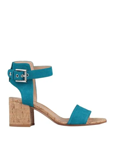 Shop Gianvito Rossi Sandals In Turquoise