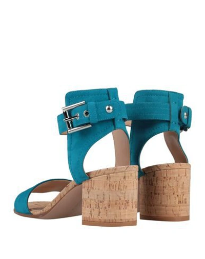 Shop Gianvito Rossi Sandals In Turquoise