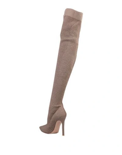 Shop Gianvito Rossi Woman Boot Light Brown Size 7 Textile Fibers In Beige