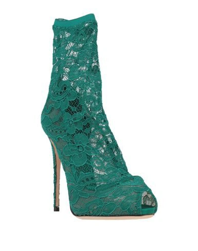 Shop Dolce & Gabbana Ankle Boot In Dark Green