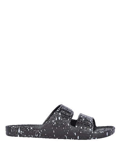 Shop Freedom Moses Black Splatter Moses Two Band Slide