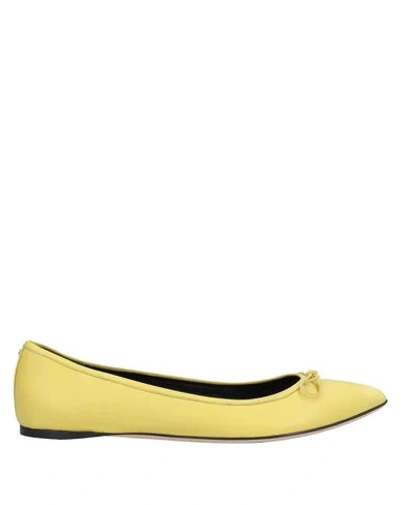 Shop Gucci Ballet Flats In Yellow