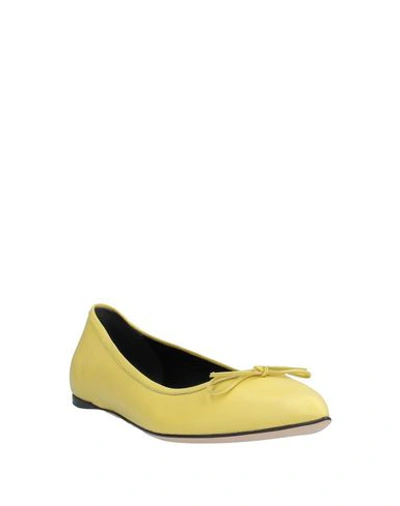 Shop Gucci Ballet Flats In Yellow