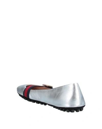 Shop Gucci Ballet Flats In Silver