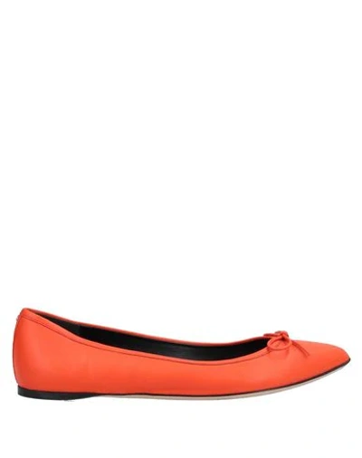 Shop Gucci Ballet Flats In Orange