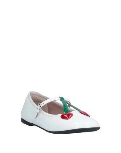 Shop Gucci Ballet Flats In White