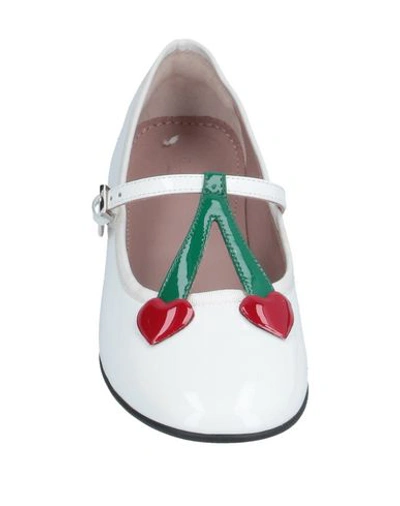 Shop Gucci Ballet Flats In White