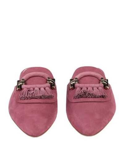 Tod's Woman Mules & Clogs Mauve Size 7 Soft Leather In Purple