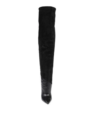 Shop Saint Laurent Knee Boots In Black
