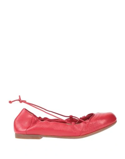 Shop Armani Collezioni Ballet Flats In Red
