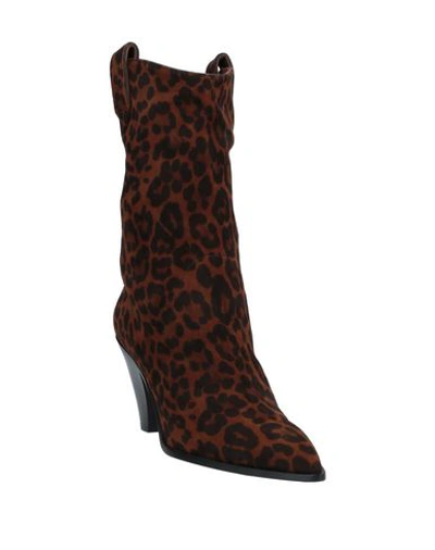 Shop Aquazzura Ankle Boots In Brown