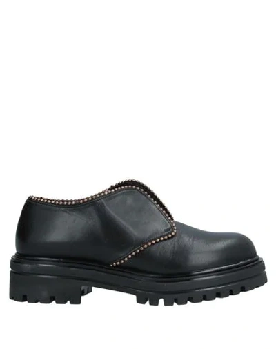 Shop Albano Loafers In Black