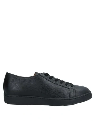 Shop Santoni Woman Sneakers Black Size 5.5 Soft Leather