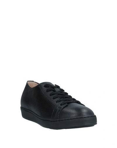 Shop Santoni Woman Sneakers Black Size 5.5 Soft Leather