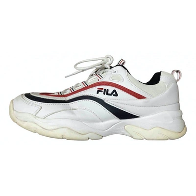 Pre-owned Fila Cloth High Trainers In White