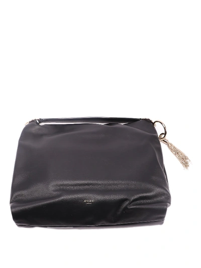 Shop Jimmy Choo Callie Hobo Leather Large Bag In Black
