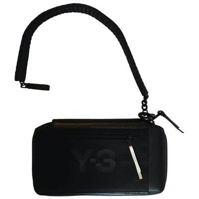 Pre-owned Y-3 Leather Wallet In Black