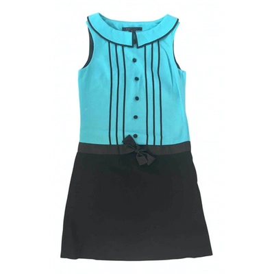 Pre-owned Marc Jacobs Wool Mini Dress In Turquoise