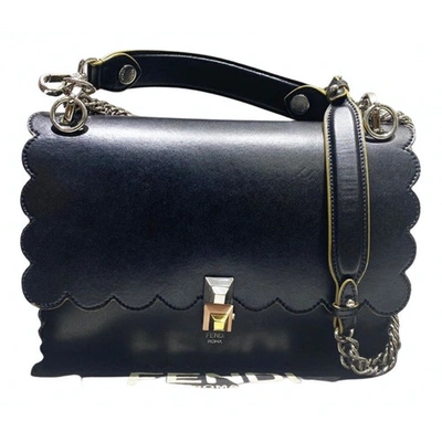 Pre-owned Fendi Kan I Black Leather Handbag