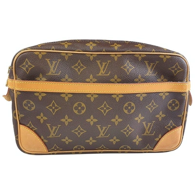 Compiegne 28 cloth travel bag Louis Vuitton Brown in Cloth - 14105917