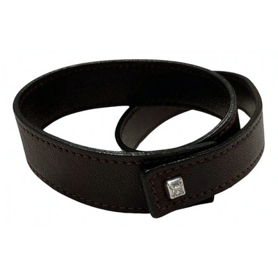 Pre-owned De Beers Leather Bracelet In Brown