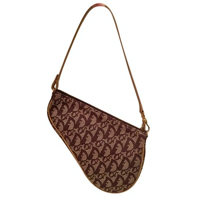 Pre-owned Dior Saddle Brown Cloth Handbag