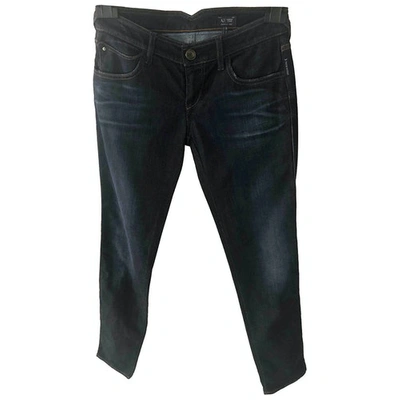 Pre-owned Armani Jeans Trousers In Blue