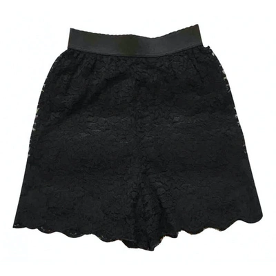 Pre-owned Dolce & Gabbana Silk Shorts In Black