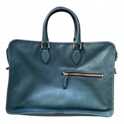 Pre-owned Berluti Leather Satchel In Blue