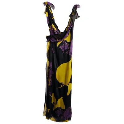 Pre-owned Christian Lacroix Silk Maxi Dress In Multicolour