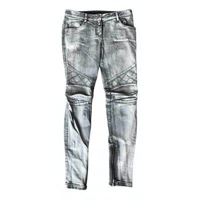 Pre-owned Pierre Balmain Slim Jeans In Grey