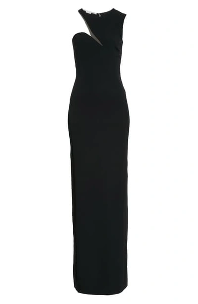 Shop Stella Mccartney Evelyn Cutout Column Gown In Black