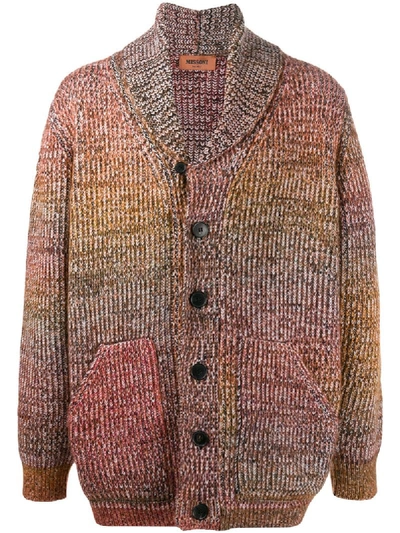 Shop Missoni Chunky Knit Cardigan In Orange