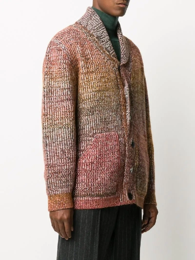 Shop Missoni Chunky Knit Cardigan In Orange