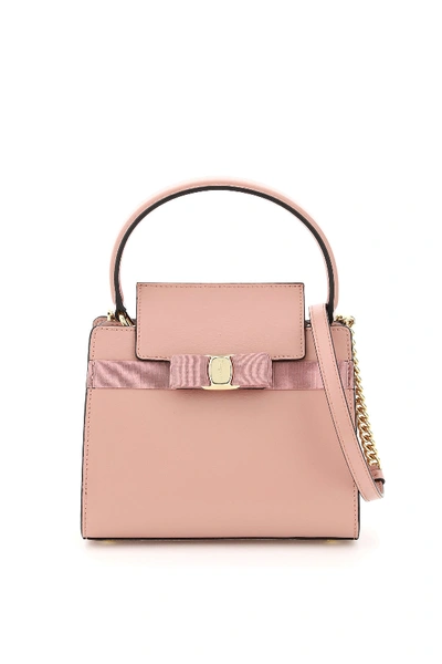 Shop Ferragamo Vara New Handbag In Antique Rose (pink)